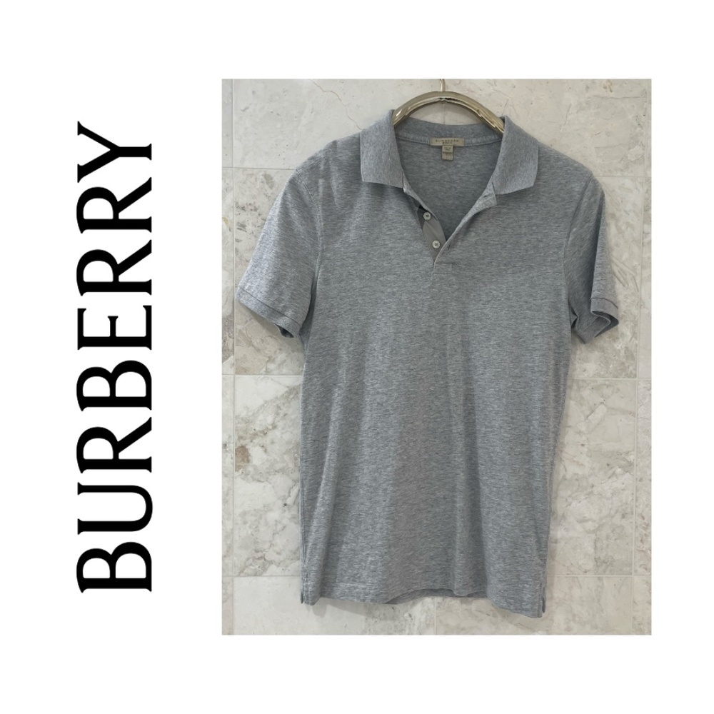 BURBERRY BRIT {S} Polo Shirt Heather Grey Nova Check